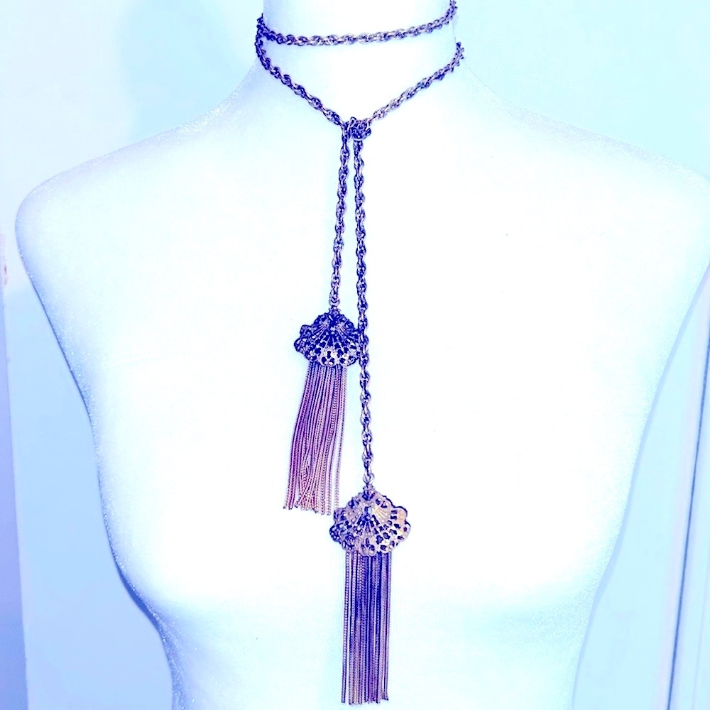 NWOT Josef of Hollywood Tassel Lariat Necklace